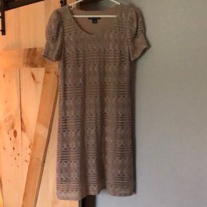 Tan lace dress